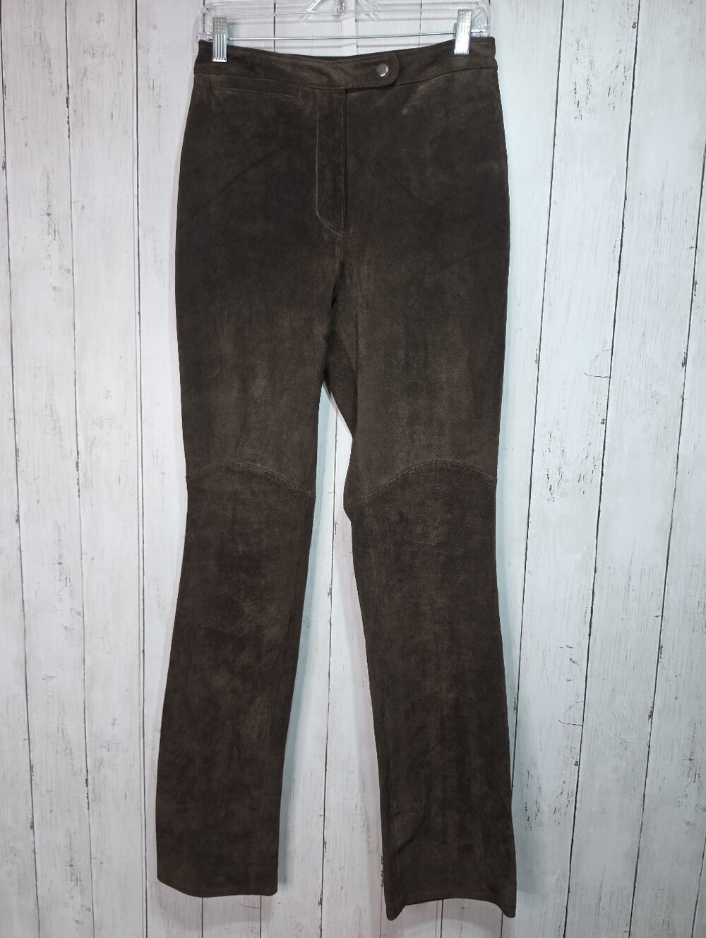 NWOT Vintage WILSONS LEATHER MAXIMA Chocolate Brown Leather Pants Size 8 Lined.
